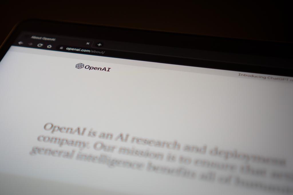Foto der OpenAI Website Foto der OpenAI Website